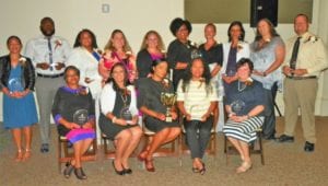 An outstanding group of 2017-2018 Teachers of the Year from our schools join together for a group photo at our banquet.