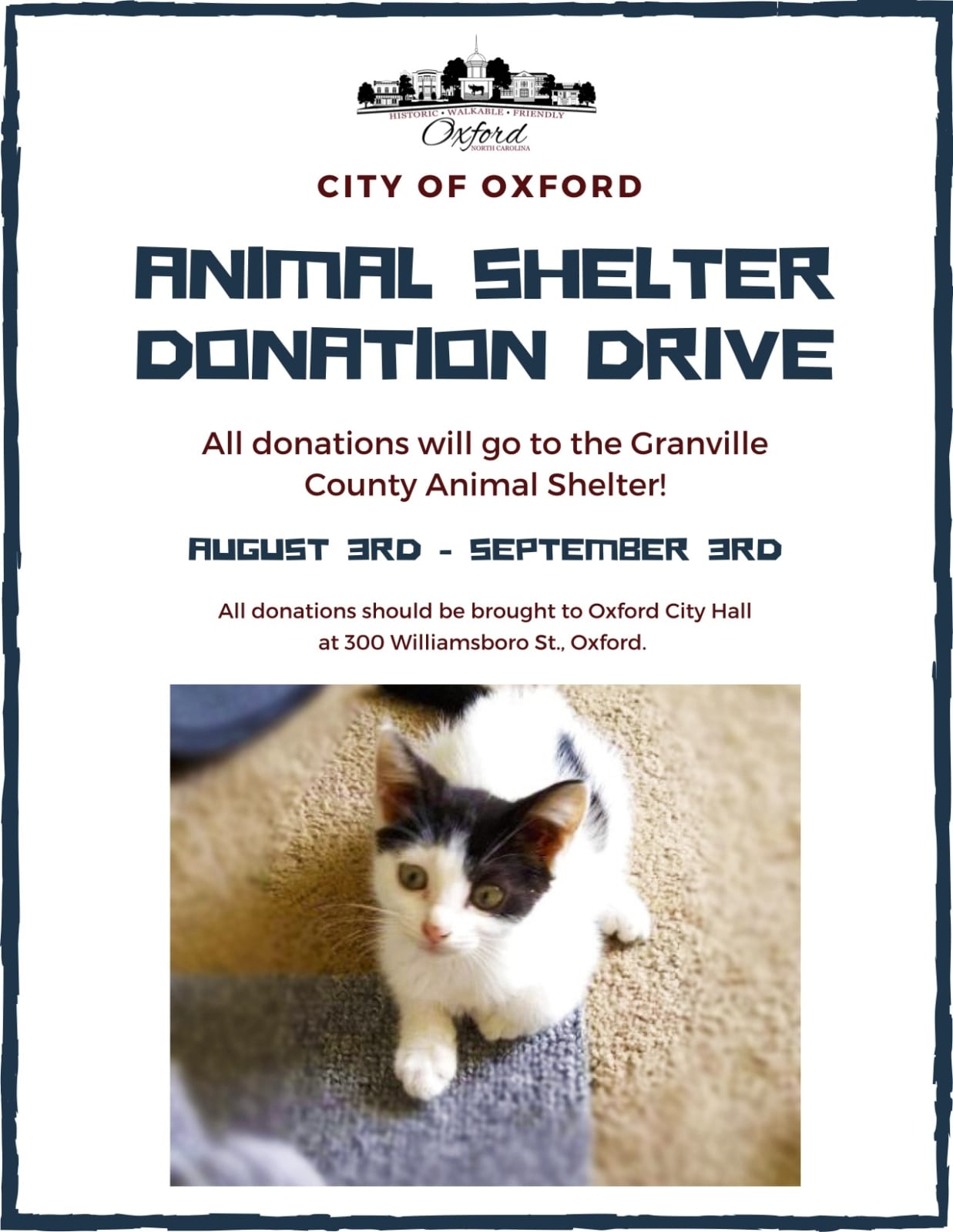 Animal Shelter Donation Drive Flyer WIZS